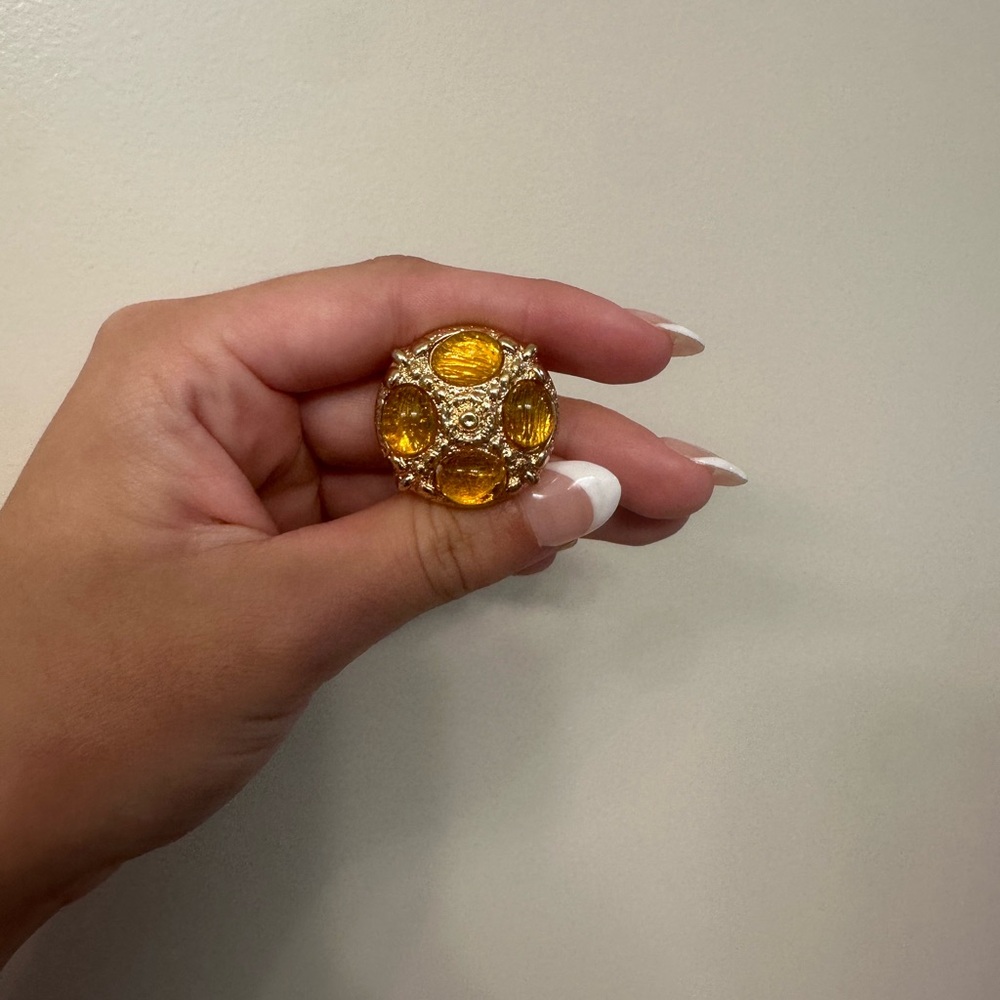 Elegant Gold and Amber Earrings